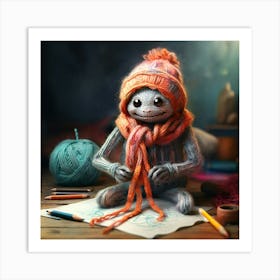 Sock Monkey Art Print