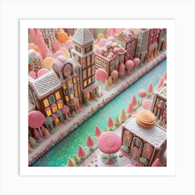 Gingerbread City 11 Art Print