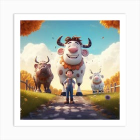 Farm Animals Art Print