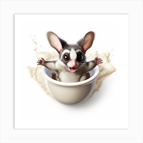 Possum In A Cup Art Print