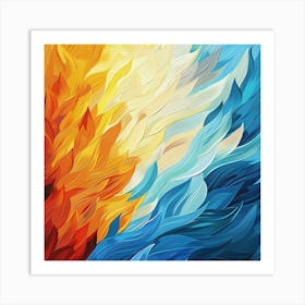 Abstract Flames Art Print