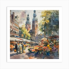 The Bloemenmarkt (Flower Market) Amsterdam Series 3 Art Print