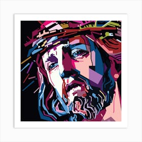 Jesus Christ Style WPAP Art Print