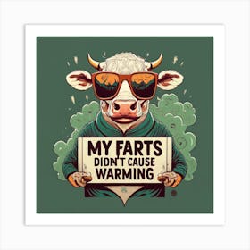 Cow Farts Art Print