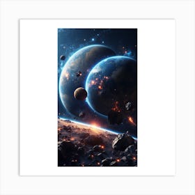 Planets In Space Art Print