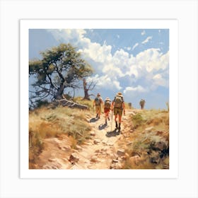 Hikers On The Trail Art Print