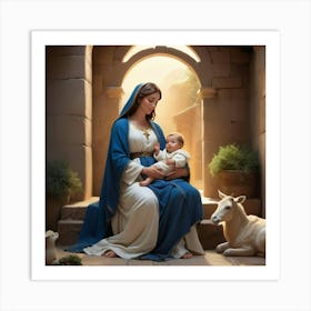 Jesus And Mary 6 Art Print