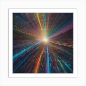 Abstract Rays Of Light 10 Art Print