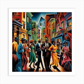 Night On The Town 1 Art Print