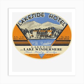 Lakeside Hotel Art Print