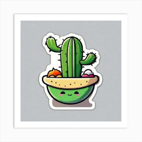 Kawaii Cactus Art Print