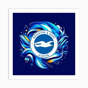 Brighton and Hove Albion Logo Wall Art 6 Art Print