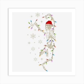 Skeleton Christmas Skeleton Funny Dancing For Men Women Art Print