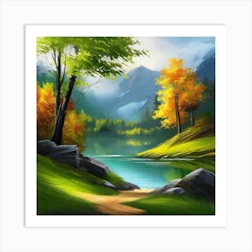 Landscape Painting 199 Art Print