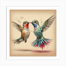 Hummingbirds 10 Art Print