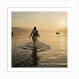 Jesus Walking On Water Art Print