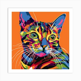 Kisha2849 Bengal Cat Colorful Picasso Style Full Page No Negati B57ff176 1e93 47ff 90fd C6c857d4a81a Art Print