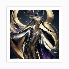 Enigmatic Elegance: The Mesmerizing Wormhole Wrangler Art Print