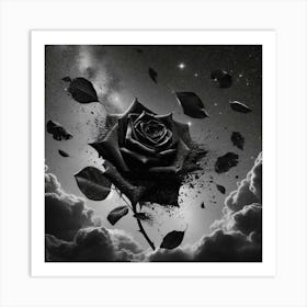 Black Rose Art Print