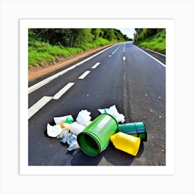 Garbage On The Road 17 Art Print