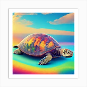 Rainbow Turtle Art Print