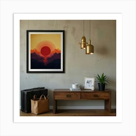 Sunset In The Mountains 1 Art Print