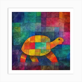 Maraclemente Turtle Painting Style Of Paul Klee Seamless 2 Art Print