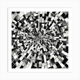 Black and White Abstract Art 77 Art Print