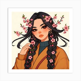 Asian Girl Art Print