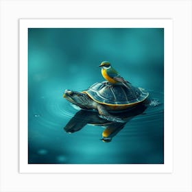 Turtle And Bird Art Print