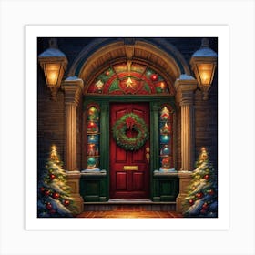 Christmas Door 77 Art Print