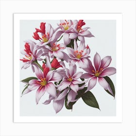 Pink Lilies myluckycharm Art Print