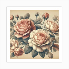 Pink Roses 4 Art Print