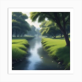 River In The Grass 19 Art Print