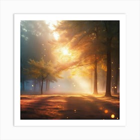 Sunrise In The Forest 6 Art Print