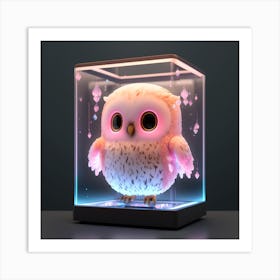 Owl In A Glass Box Art Print