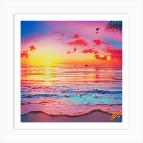 Craiyon 003017 Plage Art Print