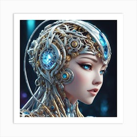 Futuristic Girl 3 Art Print