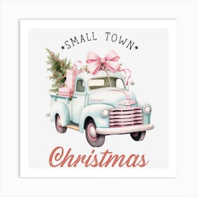 Small Town Christmas Art Print