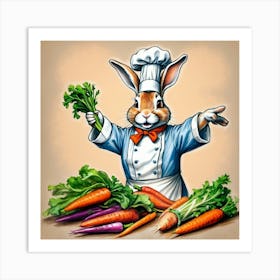 Chef Bunny 10 Art Print