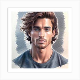 Portrait Of A Young Man Art Print