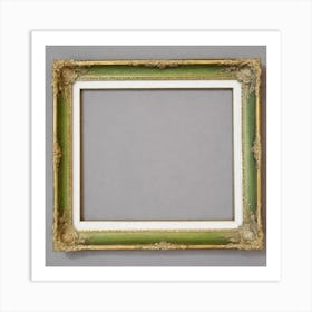 Green And Gold Frame Art Print