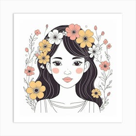 A flower girl 11 Art Print