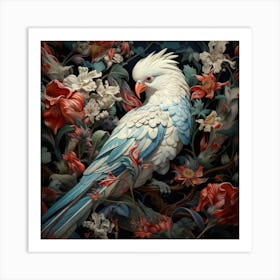 Waxwing Bird Art Print