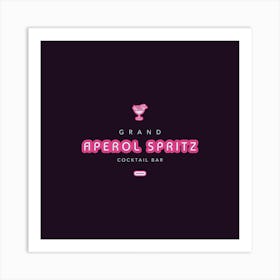 Aperol Spritz Orange & Neon - Aperol, Spritz, Aperol spritz, Cocktail, Orange, Drink 1 Art Print