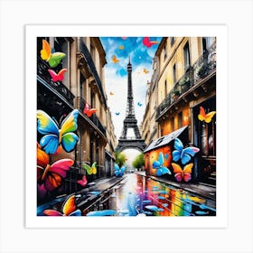 Butterflies In Paris 17 Art Print