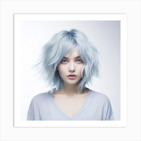 Blue Hair Art Print