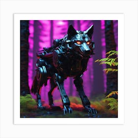 Robot Wolf Art Print