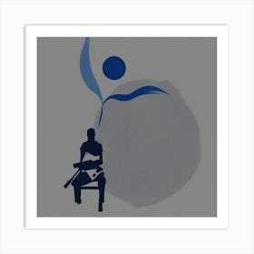 Man On A Chair Art Print