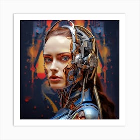 Robot Girl 12 Art Print